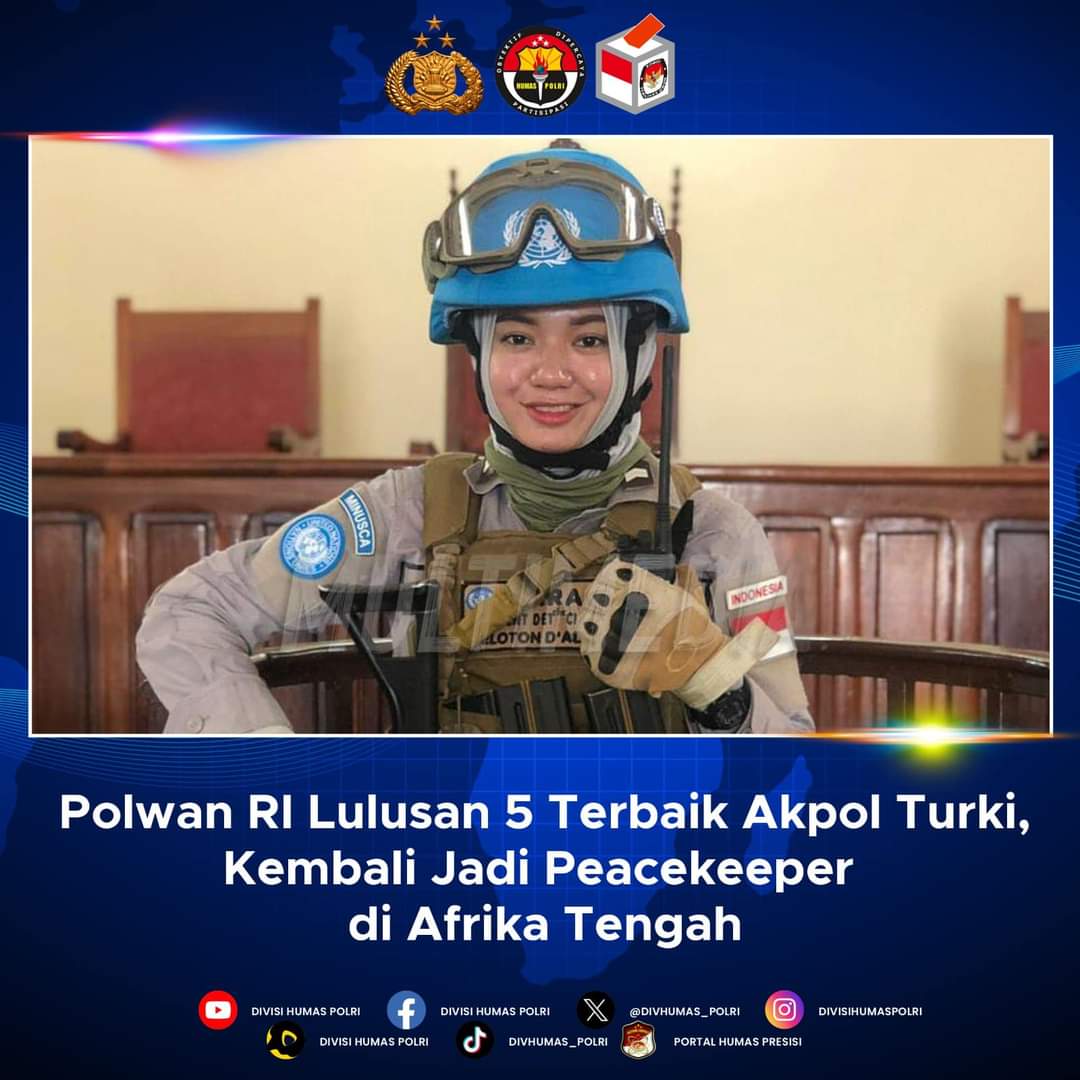 Salah satu Polwan Terbaik RI Lulus 5 terbaik di Akademi Kepolisian Turki