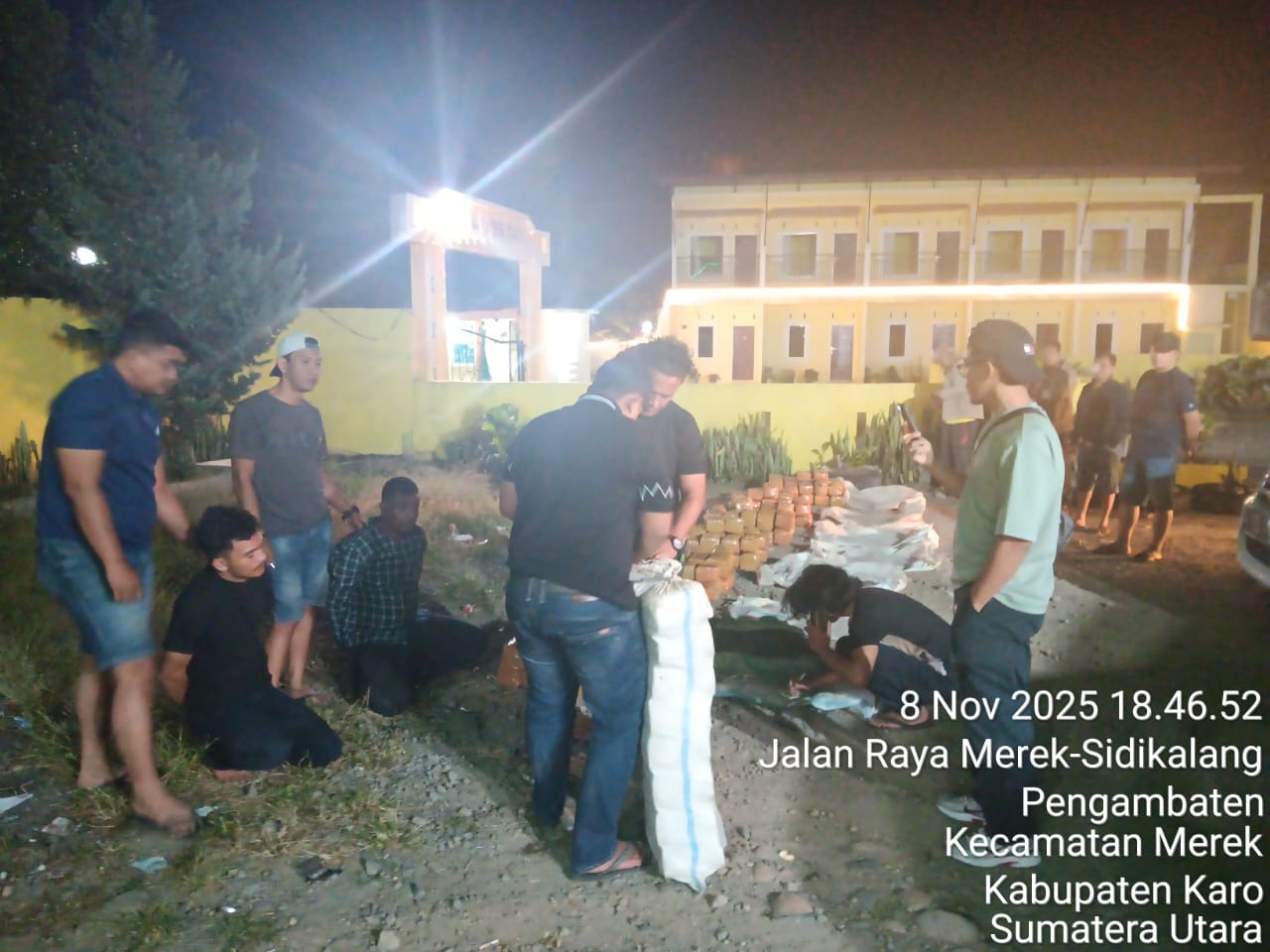 5 Personel Brimob Polda Sumut BKO Ditresnarkoba Berhasil Amankan 255 Kg Ganja Asal Aceh di Karo