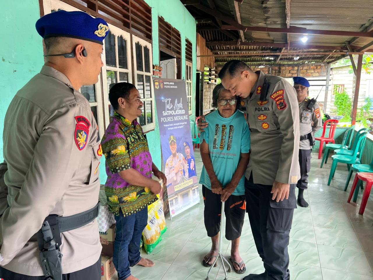 Polres Merauke Gelar Kegiatan Tali Asih dalam Rangka HUT Polairud ke-75