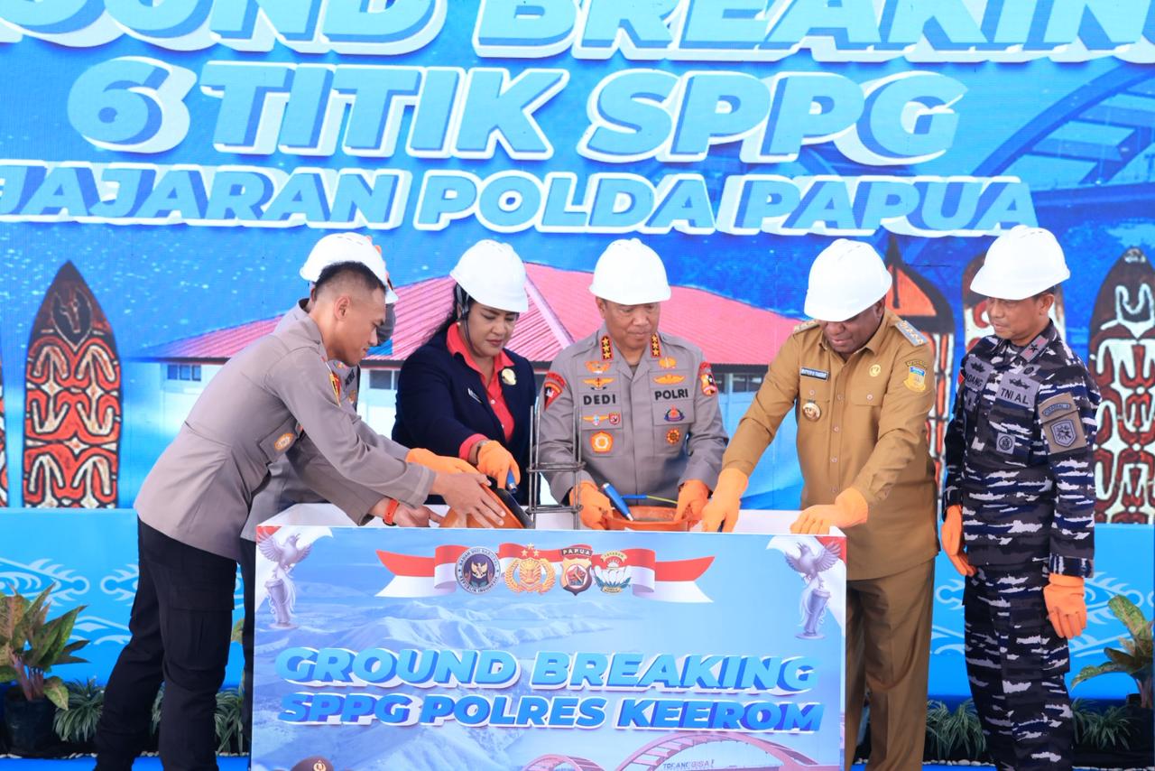 Dorong Ketahanan Pangan Papua, Wakapolri Resmikan Groundbreaking 6 Titik SPPG Polda Papua